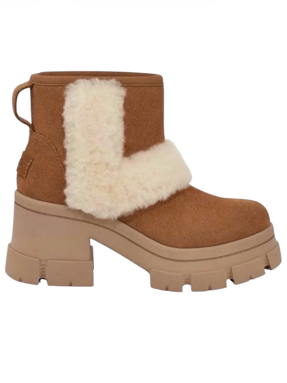 UGG  Brooklyn Sunburst Waterproof Platform Bootie Size 9  S/N 1145710 Chestnut